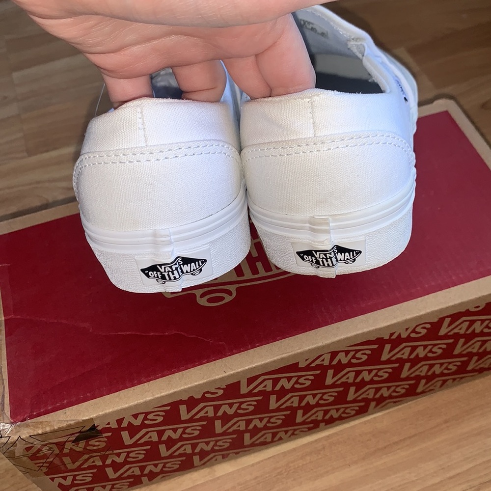 Vans | Asher All white Canvas Shoes women’s size 9 - Picture 5 of 12